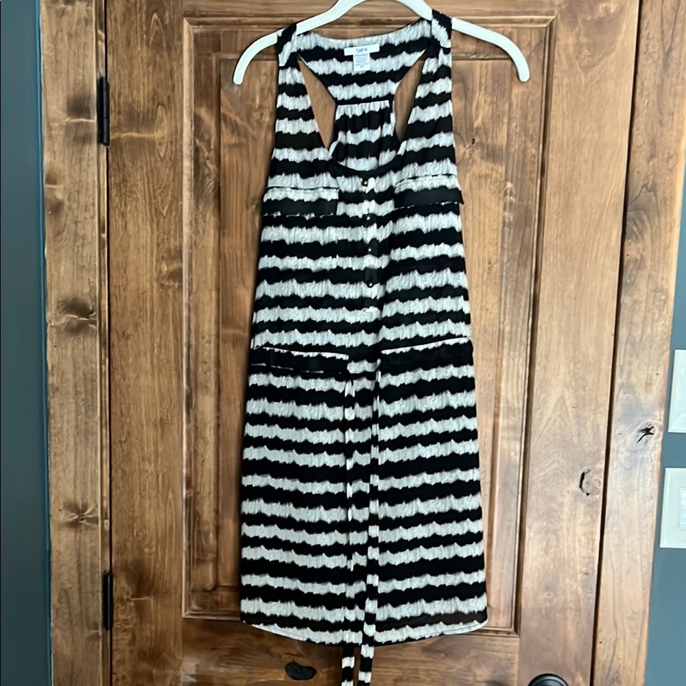 Bar III Black and White Patterned Dress